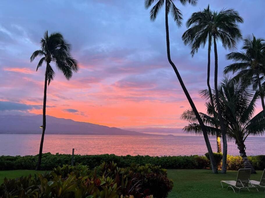 Stunning Maui Direct Ocean Front On The Beach, Walk To Beach From Condo, Watch Turtles, Whales, Ac In All Rooms Ocean View Pool And Spa Wailuku Dış mekan fotoğraf